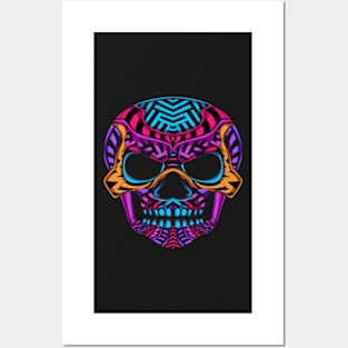 glow-color-skul-neon-art - Gifts Posters and Art